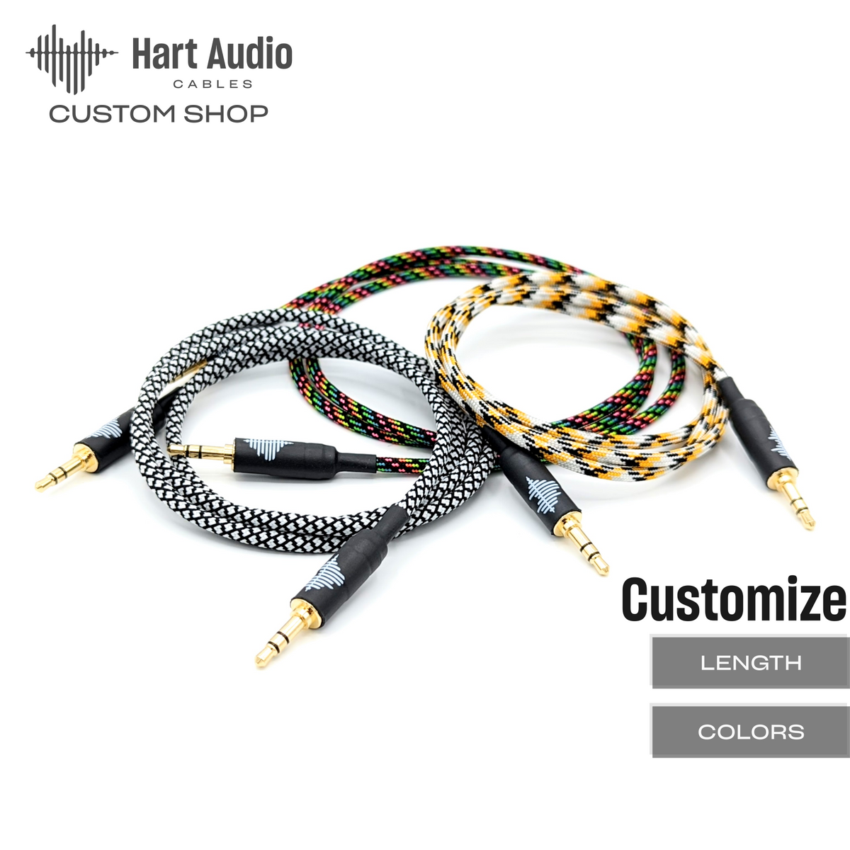 CSTTC4 Standard 3.5mm to 3.5mm Auxiliary Cable Hart Audio Cables