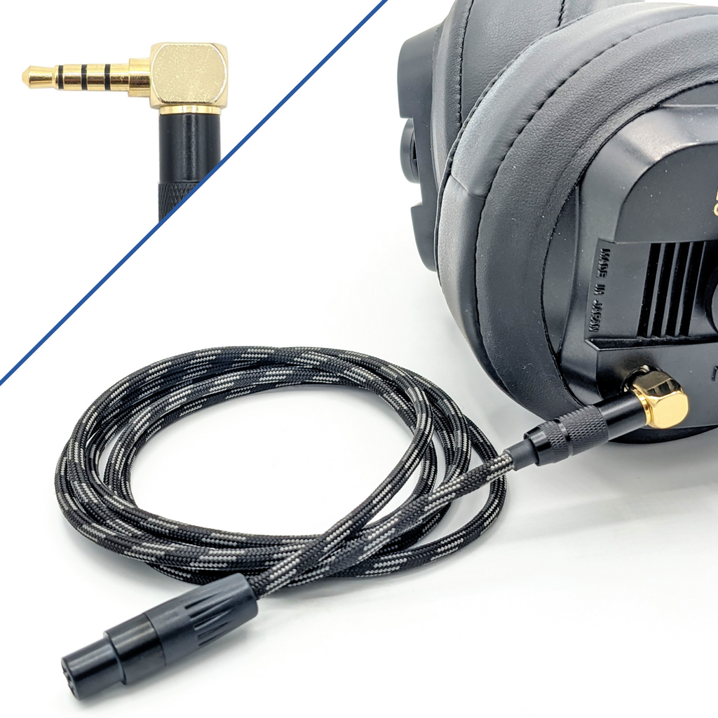 HC-3-B: 90° 3.5mm TRRS balanced headphone cable